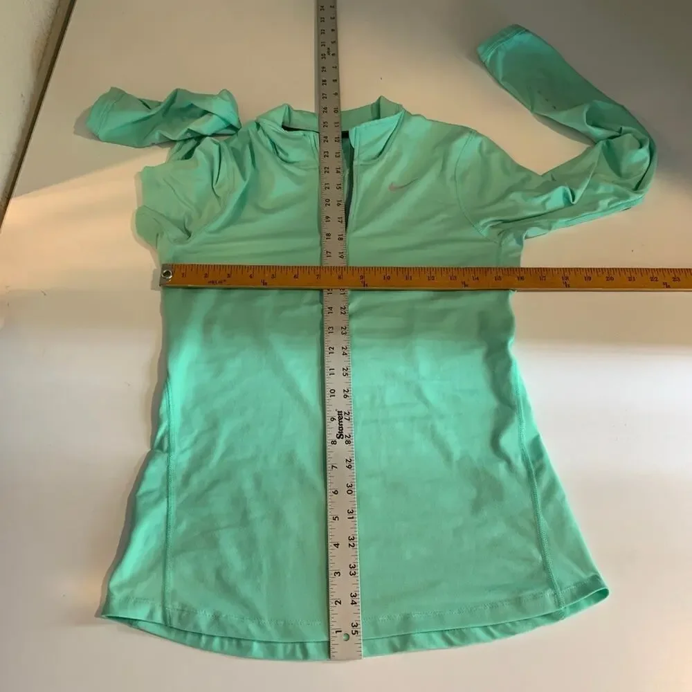 Nike Top Womens XS Extra Small Pistachio Dri Fit Element Running Half Zip *READ